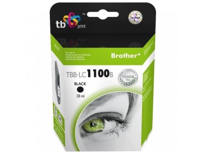 Inkoustová náplň TB Brother LC 1100 B, 720 stran - černá