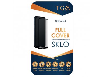 Tvrzené sklo TGM Full Cover na Nokia 5.4 - černé