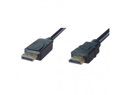 Kabel AQ DisplayPort/HDMI, 2 m - černý