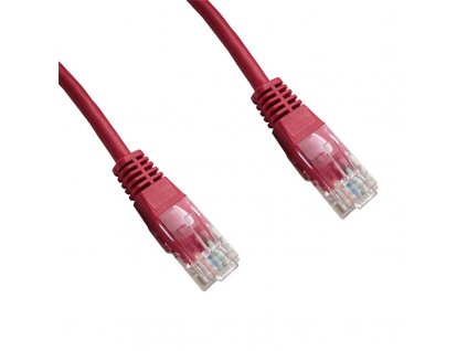 Kabel DATACOM síťový (RJ45), 1m - červený