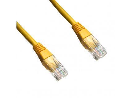 Kabel DATACOM UTP RJ45 Cat.6, 0,5 m - žlutý