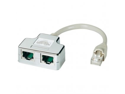 Redukce DATACOM STP cat.5e RJ45 PC/PC+PC