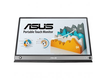 Monitor Asus ZenScreen Touch MB16AMT 15.6",LED, IPS, 700:1, 250cd/m2, 1920 x 1080, - šedý