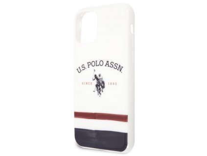 Kryt na mobil U.S. Polo Tricolor Blurred na Apple iPhone 11 Pro - bílý