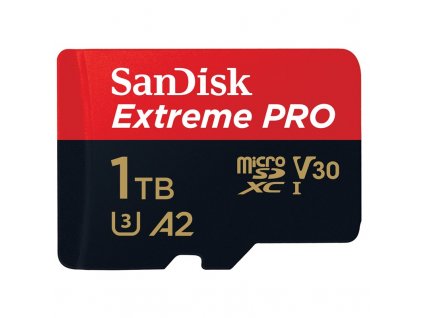 Paměťová karta SanDisk Micro SDXC Extreme Pro 1TB UHS-I U3 (200R/140W) + adaptér