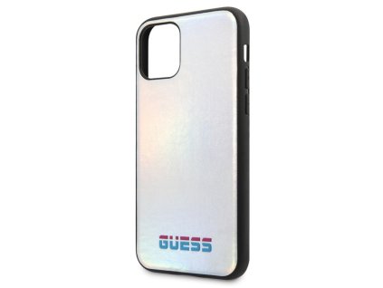 Kryt na mobil Guess Iridescent na Apple iPhone 11 - stříbrný