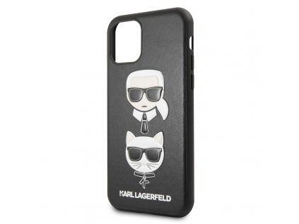 Kryt na mobil Karl Lagerfeld & Choupette na Apple iPhone 11 - černý