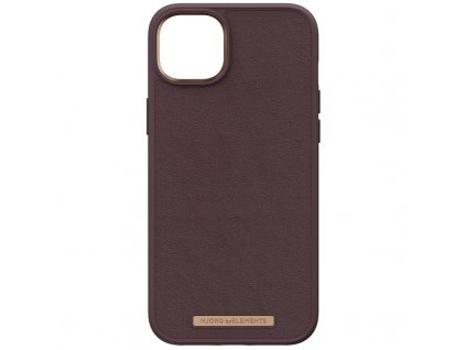 Kryt na mobil Njord Genuine Leather na Apple iPhone 14 Plus - hnědý