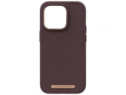Kryt na mobil Njord Genuine Leather na Apple iPhone 14 Pro - hnědý
