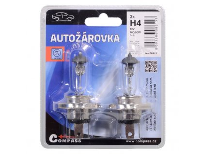 Autožárovka Compass 08615 12V H4 100/90W P43t 2ks