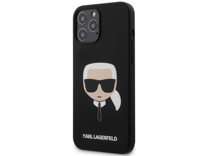 Kryt na mobil Karl Lagerfeld Head na Apple iPhone 12 Pro Max - černý