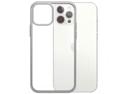 Kryt na mobil PanzerGlass ClearCase Antibacterial na Apple iPhone 12/12 Pro - stříbrný