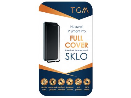 Tvrzené sklo TGM Full Cover na Huawei P smart Pro - černé