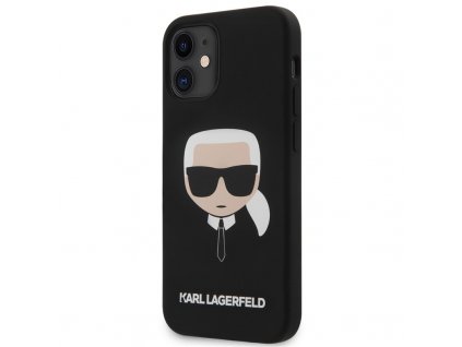 Kryt na mobil Karl Lagerfeld Head na Apple iPhone 12 mini - černý