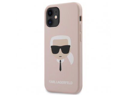 Kryt na mobil Karl Lagerfeld Head na Apple iPhone 12 mini - růžový