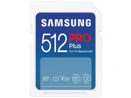 Paměťová karta Samsung SDXC PRO+ 512GB UHS-I U3 (180R/130W)
