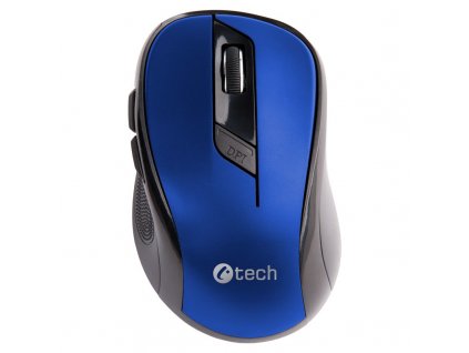 Myš C-Tech WLM-02 optická/6 tlačítek/1600DPI - černá/modrá