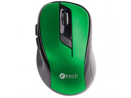 Myš C-Tech WLM-02 optická/6 tlačítek/1600DPI - černá/zelená
