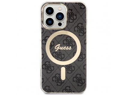 Kryt na mobil Guess 4G IML MagSafe na Apple iPhone 13 Pro - černý
