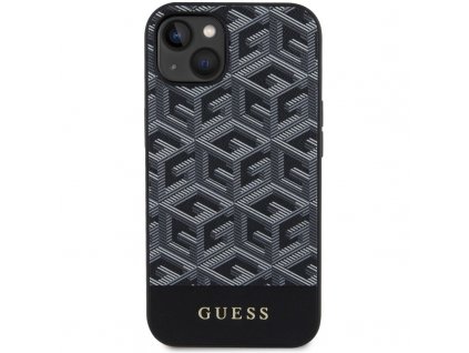 Kryt na mobil Guess PU G Cube MagSafe na Apple iPhone 14 - černý