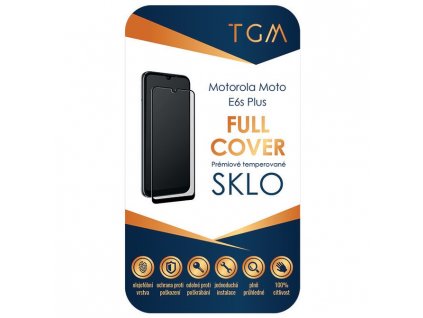 Tvrzené sklo TGM Full Cover na Motorola Moto E6s Plus - černé