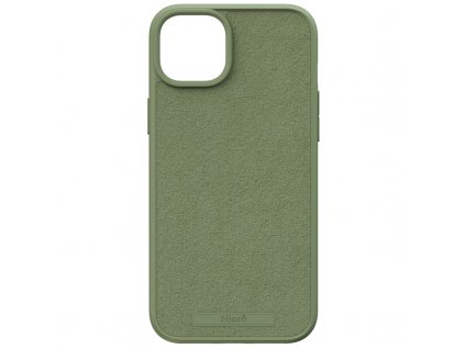 Kryt na mobil Njord Suede MagSafe na Apple iPhone 15 Plus - zelený