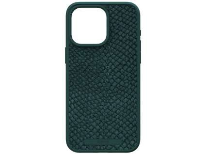Kryt na mobil Njord Salmon Leather Magsafe na Apple iPhone 15 Pro Max - zelený