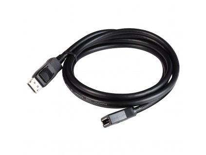 Kabel Club3D DisplayPort 1.4 HBR3 8K60Hz nebo 4K144Hz prodlužovací, M/F, 2m - černý