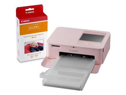 Fototiskárna Canon CP1500 Selphy KIT + papíry 54 ks, růžová