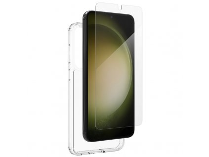 Kryt na mobil iFrogz Defence Bundle Pack + tvrzené sklo na Samsung Galaxy S23+ - průhledný