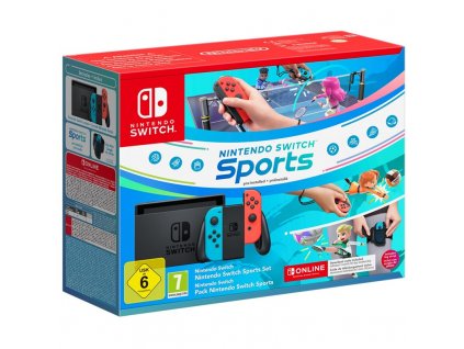 Herní konzole Nintendo SWITCH Neon + Switch Sports + 3 měsíce Nintendo Online
