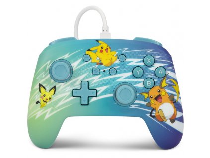 Gamepad PowerA Enhanced Wired pro Nintendo Switch - Pikachu Evolution