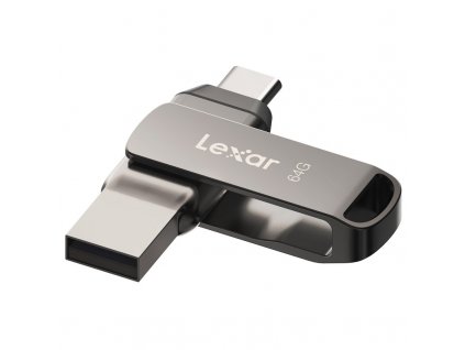 Flash USB Lexar JumpDrive D400 Dual, 64GB USB 3.1USB-C - šedý