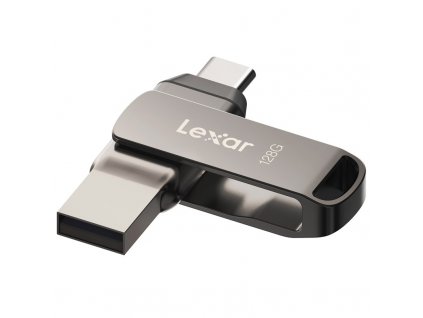Flash USB Lexar JumpDrive D400 Dual, 128GB USB 3.1USB-C - šedý