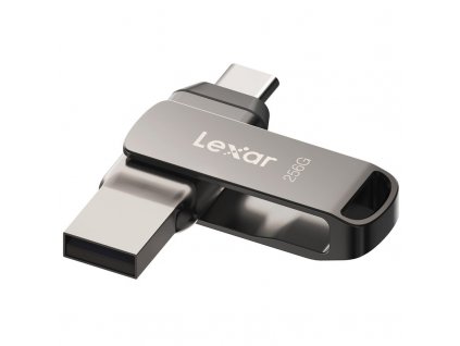 Flash USB Lexar JumpDrive D400 Dual, 256GB USB 3.1USB-C - šedý