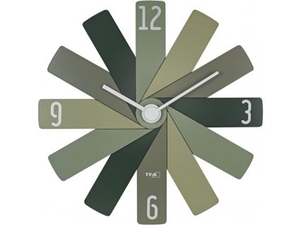 Nástěnné hodiny TFA 60.3020.04 CLOCK IN THE BOX, zelené