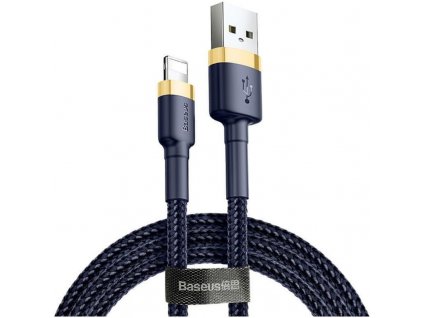 Kabel Baseus Cafule USB/Lightning, 2,4A, 1m - modrý/zlatý