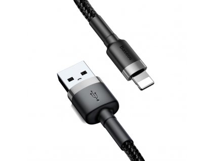 Kabel Baseus Cafule USB/Lightning, 1,5A, 2m - černý/šedý