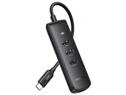 USB Hub UGREEN USB-C/4x USB 3.0, 20cm - černý