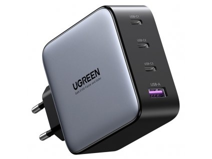 Nabíječka do sítě UGREEN USB, 3x USB-C PD, 100W, GaN - šedá