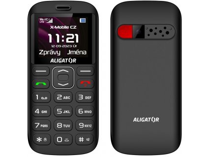 Mobilní telefon Aligator A720 4G Senior + nabíjecí stojánek - černý