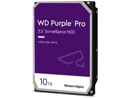 HDD 3,5" Western Digital Purple Pro Surveillance 10TB SATA 6 Gb/s, rychlost otáček: 7200 ot/min, 256MB cache