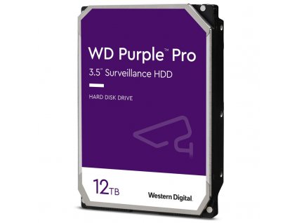 HDD 3,5" Western Digital Purple Pro Surveillance 12TB SATA 6 Gb/s, rychlost otáček: 7200 ot/min, 256MB cache