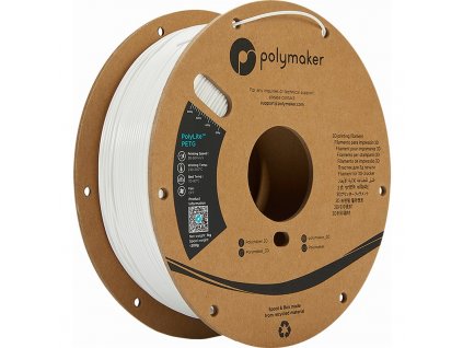 Tisková struna Polymaker PolyLite PETG, 1,75 mm, 1 kg - bílá