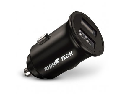 Adaptér do auta RhinoTech LITE MINI 2× USB-A, 24W - černý