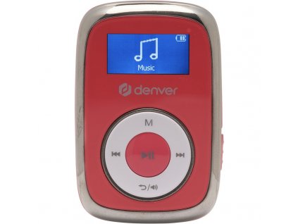 MP3 přehrávač Denver MPS-316, červený
