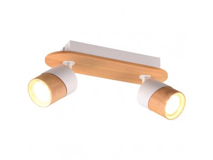 Bodové svítidlo TRIO Aruni 2x GU10 - bílé/dřevo