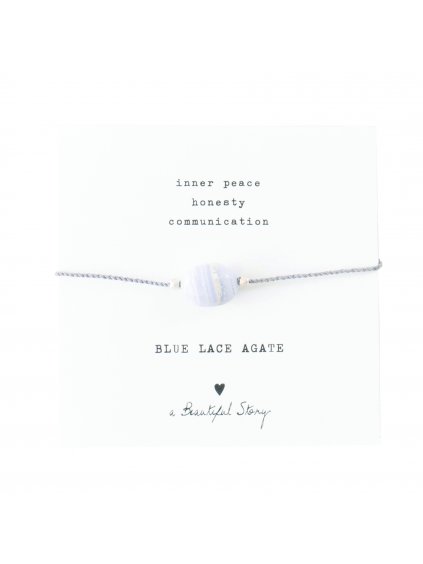 Dámský náramek "Gemstone Card Blue Lace Agate Bracelet"