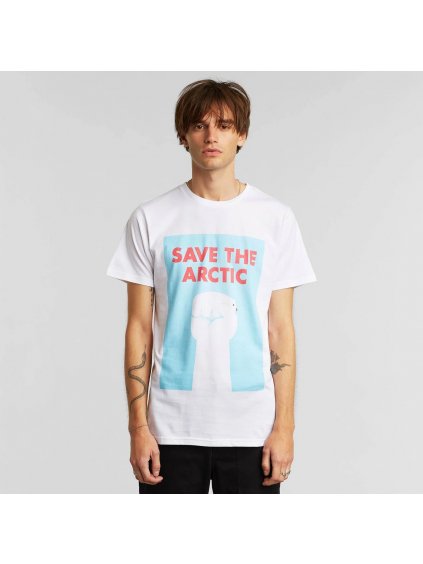 Pánské tričko s potiskem „Stockholm Save the Arctic White“