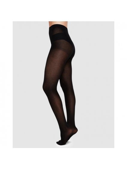 121002001 stina organic cotton tights black swedish stockings 1